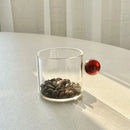 GobekUsa Glass Espresso Cups Set with Saucers, Handle, 110ml - Table Decor and More