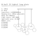GobekUsa Glass Bubble Chandelier: Modern Art Deco Customized Indoor Decor Light