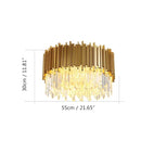 GobekUsa Golden Crystal Chandelier LED Ceiling Light for Living Room & Lobby