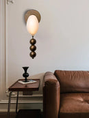 GobekUsa Brass Curve Glass Wall Lamp Bedside Lamps Luxury Wall Mounted Lighting
