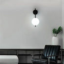 GobekUsa Gold LED Glass Ball Wall Lamp: American Style Aisle Sconce for Bedroom, Study, and Corridor