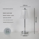 GobekUsa Diamond Touch Desk Lamp, Modern Metal, Bedside Atmosphere, Creative & Romantic