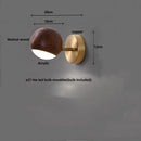 GobekUsa LED Wood Base Wall Sconce Modern Art Light Fixture for Living Room & Bathroom