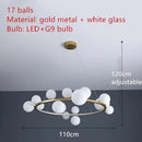 GobekUsa Clear Glass LED Chandelier: Modern Nordic Hall Parlor Lighting Fixture