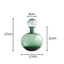 GobekUsa Amber Glass Vase Hydroponics Desk Decoration Modern Home Decor