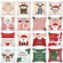 GobekUsa Christmas Santa Elk Pillowcase 45x45cm for Sofa Chair Decor
