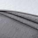 GobekUsa Egyptian Cotton Solid Color Quilted Bedspread Set, 1000TC, 245x270cm, 3Pcs