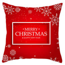 GobekUsa Christmas Santa Claus Snowflake Pillow Cover 18x18inch