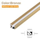 GobekUsa 45° Backlight LED Aluminum Profile Bar with Silicone Diffuser Cover