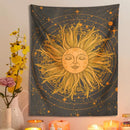 GobekUsa Celestial Sun Moon Wall Tapestry: 70s Retro Psychedelic Room Decor Art