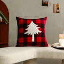 GobekUsa Christmas Cartoon Letter Embroidered Pillow Cover Festive Sofa Cushion
