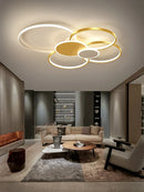 GobekUsa LED Round Ceiling Chandelier for Modern Living Room Decor