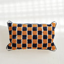 GobekUsa Boho Tufted Pillow Cover Navy Burnt Orange 45x45cm Square for Home Decoration