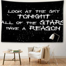 GobekUsa Black Sky Art Tapestry: Lil Peep Aesthetic Dorm Decor for Mysterious Vibes