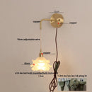 GobekUsa LED Glass Wall Lamp: Luxury Modern Bedroom Coffee Home Decor Vanity Light
