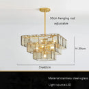 GobekUsa Gold Glass Chandelier Luxe Living Room Lighting Fixture Luxurious Hanging Lamp