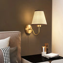 GobekUsa Cloth LED Wall Lamp, Modern Bedroom Bedside Sconce Light Luminaire