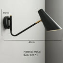 GobekUsa LED Rotatable Wall Lamp Gold Black White Metal Sconce E27 Bulb