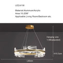 GobekUsa Gold Aluminum Plating LED Pendant Lights for Home Decor