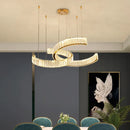GobekUsa Crystal LED Pendant Lights Remote Control Dimmable Suspension Lamp