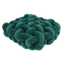 GobekUsa Knot Square Pillows: Handmade Decor for Living Room, Bedroom, Office in Grey