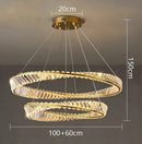 GobekUsa Crystal Chandelier: Luxury Pendant Lamp for Living Room and Bedroom