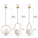 GobekUsa Glass Ball Pendant Lamp: Elegant Dining Room Light Fixture, Gold Finish