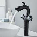 GobekUsa Gold Crystal Double Handle Basin Faucet for Bathroom Sink Mixer Tap