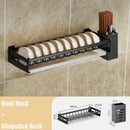 GobekUsa Kitchen Dish Drainer Rack & Tableware Holder - Wall Mounted Drying Shelf Storage