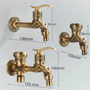 GobekUsa Antique Brass Wall Mounted Washing Machine Faucet for Bathroom, Outdoor, Garden, Bath, Toilet