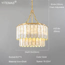 GobekUsa Gold Shell Chandelier: Elegant Hanging Lighting for Living Room, Bedroom, Kitchen