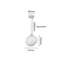 GobekUsa Gregg Glass Suspension Light - White LED Cobblestone Pendant for Villa Staircase & Shop