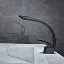 GobekUsa Brushed Gold Basin Mixer Tap Single Handle Hot Cold Waterfall Faucet