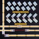 GobekUsa 2-Pin COB LED Strip Connectors for 2835 5050 SMD Tape Light, 90° Angle Fixed Clip