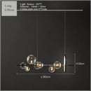 GobekUsa Glass Bubble LED Ceiling Chandelier for Home, Modern Ring Hanging Light Fixtures