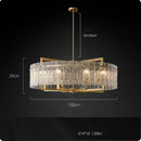 GobekUsa Dimmable LED Copper Glass Chandelier for Living Room