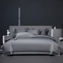 GobekUsa Burgundy Red Egyptian Cotton Bedding Set - Soft Silky Solid Color Luxe Duvet Cover, Sheet, Pillowcases