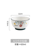 GobekUsa Bone China Rice Noodles Bowl and Dinner Plate Set