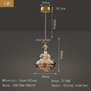 GobekUsa Antique Brass Glass Chandelier for Dining Room and Bar