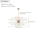GobekUsa Dandelion Golden Ball Chandelier - Nordic Postmodern Bedroom Dining Room Decor