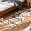 GobekUsa Linen Plaid Cotton Weave Carpet - Bohemian Style Rug for Living Room, Bedroom, and Home Decor