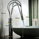GobekUsa LED Waterfall Bathroom Faucet Chrome Basin Mixer Tap Single Handle