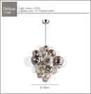 GobekUsa Glass Globe LED Chandelier Pendant Light for Nordic Luxury Living Room