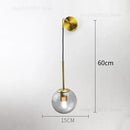 GobekUsa Glass Ball Wall Lamp: Nordic Modern LED Lighting for Living Room, Bedroom, and Corridor