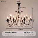 GobekUsa Elegant Black Crystal Chandelier Pendant Light for Living Room