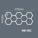 GobekUsa Geometric LED Lights for Exhibition Car Detailing Garage Workshop - Polygonal Snowflake Theme