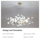GobekUsa Ginkgo Leaves Chandelier: Nordic Luxury Pendant Lamp for Hotel, Stairs, Living Room