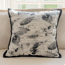 GobekUsa Geometric Jacquard Embroidered Pillow Cover in Modern Minimalist Black and White Style