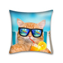 GobekUsa Cute Cat Anime Pillow Case – 45x45cm Cartoon Cushion Cover for Home and Office