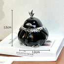 GobekUsa Duck Shaped Ceramic Ashtray with Lid - Windproof Smoking Accessories